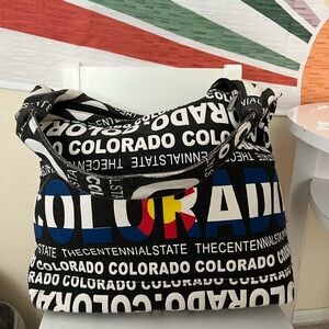 Robin Ruth Colorado Zippered Shoulder Bag/Tote, some staining